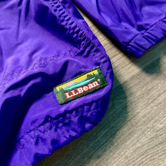 *Vintage L.L. Bean Men's Anorak Pullover Windbreaker Jacket - Purple - Picture 4 of 8